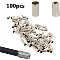 50pc Bicycle 5mm Brake Cable Housing Ferrule End Caps Metal Bike Cord End Covers Brake Line Pipe Cap for Cycling Accessories
