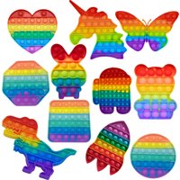 Push Pop Bubble Fidget Sensory Toy Stress Relief Toys Pack for Kids Adults Rainbow Anti-Anxiety Tools Office Stress Relief Toys