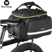 WEST BIKING 3-in-1 wasserdichte Fahrrad-Kofferraumtasche, MTB, Rennradtasche, großes Fassungsvermögen, Reisegepäckträger, Sattelsitz, Packtaschen