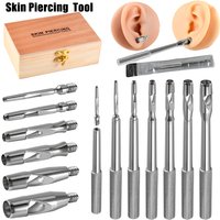 316L Surgical Steel Dermal Punch For Skin Dermal Anchor Ear Hole Expansion Piercing Embedding Tools 1.5-6mm Replaceable Top