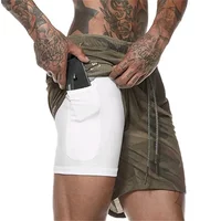 2024 Summer Running Shorts Men 2 in 1 Sports Jogging Fitness Shorts Training Quick Dry Mens Gym Men Shorts Sport gym Short Pants