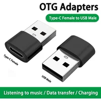 3pieces USB C to USB a Type C adapter Charger power adapter for iPhone AirPods iPad Air Samsung Xiaomi Redmi Huawei Honor