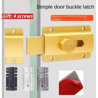 Premium non perforated aluminum alloy bolt anti-theft hardware door lock buckle, durable and safe door latch accessories