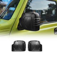 For Suzuki Jimny JB64 JB74 2018 2019 2020 2021 2022 2023 2024 2025 Matte black Car Rearview Mirror Trim Cover LHD RHD ABS 1Pair