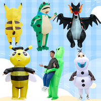 Adult Inflatable Costume Flame Dragon Gorgeous Halloween Mascot Inflatable Cosplay Costume Festival Stage Party Costume