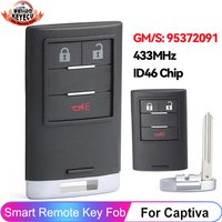 KEYECU 3 Buttons GM/S: 95372091 For Holden Chevrolet Captiva 2014 2015 2016 2017 2018 Smart Car Remote Key 433MHz ID46 Chip