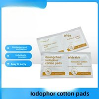 Disposable Povidone Iodine Cotton Pads - Bulk Pack Home & Travel Use Disinfection & Debridement Sterile Cleaning Wipes