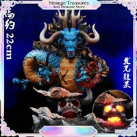 22cm One Piece Anime Figure Gk Kaido Dragon Form Four Emperors With Lamp Pvc Action Figure Model Dolls Antistress Toy For Gifts