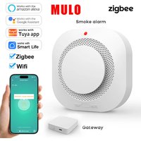 ZigBee WiFi Smart Smoke Detector Alarm, Works with Tuya Smart Life App Compatible Fire Sensor for Home Security, App Alerts image 4
