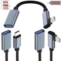 USB C to USB Adapter 3.0 Female OTG Cable, Nylon Braided Fast Charging and Data Sync for Gaming and Office Use Drop Shipping