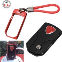2024 New For Ducati Diavel 2011-2016 2015 2014 Motorcycle CNC Accessories Key Cover Case Shell Keychain Keyring Key Chain Holder