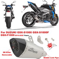 Slip On For Suzuki GSX-S 1000 GSXS 1000 GSX-S1000 2015 - 2020 Years Motorcycle Exhaust Escape Middle Link Pipe With Muffler Moto