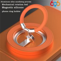 Fashion Double Sided Magnetic Phone Ring Holder Foldable Phone Holder Phone Accessory Holder Silicone Bracket 360° Rotation