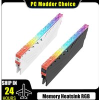 Computer Memory Heatsink RAM Cooling Vest 5V 3-PIN ARGB for Desktop RAM DDR3 DDR4 DDR5 Universal, Diamond RGB Design, 2Pcs/Pack