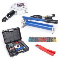 Manual AC Hose Crimper Kit With 7Dies Hydraulic Hose Crimping Tool Hydraulic Press Auto Air Conditioning Repair Set