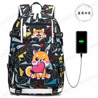 Cute-shiba-inu-dog Cartoon Design Backpack Women Men School Bags Student Teens Laptop Backpack Anime Cartoon Bookbag Mochila