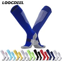 Loogdeel Towel Bottom Children's Football Socks Adult Over Knee Non slip Kids Soccer Long Tube Striped Sports Basketball Socks
