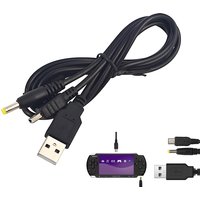 2 in 1 USB Charger For PSP 1000 2000 3000 Game Console USB Data Cable + Charger Cable Cord Game Accessory Adapter Wire Charging