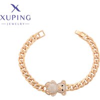 Xuping Jewelry New Arrival Trendy Charm Fashion Copper Alloy Women's Bracelet with Gold Color X000887989