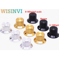 1PCS Aluminum Solid Core Potentiometer Knob Cap Electric Guitar Volume and Tone Adjustment Knob Circular Hole 6MM Screw Fixation
