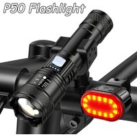 AliExpress NONE 2000LM Bicycle Front Light Bright Bike Led Zoom Flashlight Bicycle Lantern USB Rechargeable MTB Bike Rear Lamp for Cycling