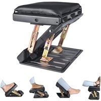 Repose-pieds réglable avec coussinet de repose-pieds souple amovible, charge maximale de 120lb, avec perles de massage, pour voiture, maison, hauteur à 4 niveaux