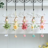 21cm Easter Flower Fairy Pendants Pink Yellow Living Feet Fairy Dolls Easter Party Decorations Home Decor Supplies Kids Gifts