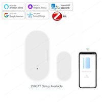 Smart Zigbee Door Sensor Smart Home Open Close Detector Ewelink App Control Notification Compatible with Alexa Google Home