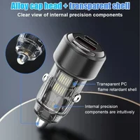 130W USB Type C Car Charger Mobile Phone Charger Fast Charging Type C Quick Charger in Car for iPhone 15 Xiaomi Huawei Adapter