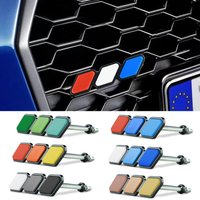 1pc Three-color Car Front Grille Badge Emblem Decoration Auto Modification Accessorie for Ford Seat Nissan Suzuki Volvo Citroen