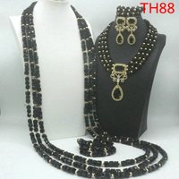 african fashion coral beads jewlery set wedding gold planted jewelry set