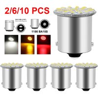 2X 6X 10X 12V LED Bulb 1156 BA15S R5W R10W 1157 BAY15D 3014 22 SMD For Truck Turn Signal Lights Daytime Running Lamp 6000K White