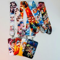 Wholesale One Piece Anime Movie Lanyards Keys Neck Strap Card Badge Gym Key Chain Lanyard Key Holder DIY Hang Rope Keyrings