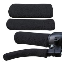 4Pcs Motorcycle Hand Grips Covers Soft Plush Motorcycle Electric Vehicle Handle Cover Coldproof Warm Padded Handlebar Cover