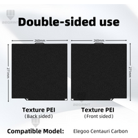 For Elegoo Centauri Carbon Bed Plate 260x271mm Centauri Carbon Build Plate Double Side PEO PET Sheet Accessory 3D Printer Parts