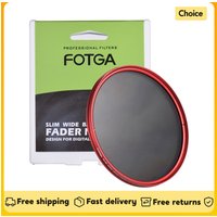 FOTGA 58/ 67/ 72/ 77/ 82mm Slim ND Fader Variable Filter Neutral Density ND2 to ND400 Red for Canon Nikon DSLR Camera ND Filter
