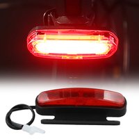 Electric Bike Taillight Lithium Battery Taillight Night Riding Safety LED Modified Brake Lighting 48V/60V 1.5M Plastic 180degree