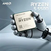 AMD Ryzen 5 5500 6-Core 12-Thread 4.2GHz Unlocked CPU Processor AM4 Socket Desktop Component for Gaming PC Build