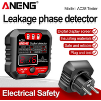Circuit Breaker Finder ANENG AC28 Digital Socket Tester RCD 6mA 30mA Earth Leakage Tester Polarity Phase Check Smart Outlet