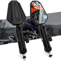 AliExpress NONE Universal Motorcycle Mirrors Angle Adjustable Folding Handlebar Side Mirror Compatible with Adventure Dirt Street Bike ATV