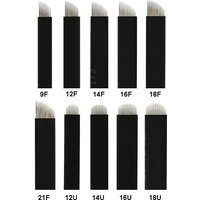 Aiguilles de Microblading en forme de U18, 0.18MM, 50 pièces, maquillage Permanent, tatouage des sourcils, lames Nano Tebori pour fournitures de stylo de tatouage