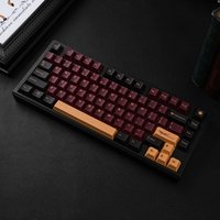 GMK Red Samurai Keycaps Cherry Profile PBT 143 Keys for Mechanical Keyboard with French German Arabic Russian Japanese