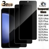 3Pcs Anti-peepingTempered Glass for Samsung Galaxy S23/S24/S25S25 Ultra S22 Plus Screen Protector S21FE S20/S10 Plus S9 S8 Film