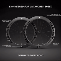 SUPERTEAM 700C Road Bike Disc Brake Wheelset Carbon Fiber Tubeless Clincher Wheels 38mm 50mm 60mm 88mm - Lightweight Aero Road