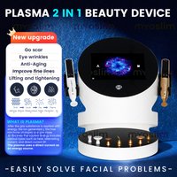 2 in 1 Ozone Plasma Pen Beauty Machine Face Lifting Skin Tightening Acne Scar Wrinkle Removal Plasma Facial Device
