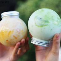 10Pcs 500ml Spherical Shape Big Water Bottles For Milk Tea Transparent Coffee Cup Juice Portable Packaging Container〔YY32〕