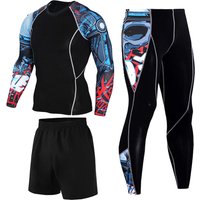 Kompression Sportswear Anzüge Fitness Gym Strumpfhosen Training Kleidung Training Jogging Sport Set Lauf Rashguard Trainingsanzug Für Männer