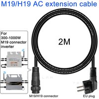2 Meter M19/H19 AC Extension Cable EU Plug For Inverter With M19/H19 Connector