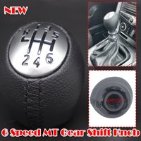 6 Speed Gear Shift Knob Leather Handleball For Renault Duster Dacia Nissan Terrano 2012 2015 Laguna Megane CC Nissan Interstar