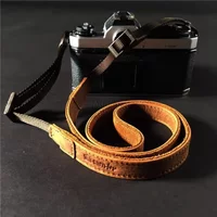 Genuine Cowhide Leather Durable Cross Body Adjustable Neck Universal Lanyard Camera Neck Shoulder Strap Belt for SLR DSLR Camera